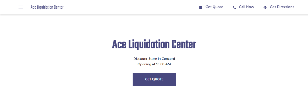 Ace Liquidation center: liquidation warehouse North Carolina