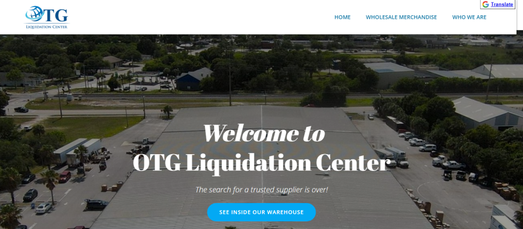 OTG liquidation centre: liquidation warehouse in Florida