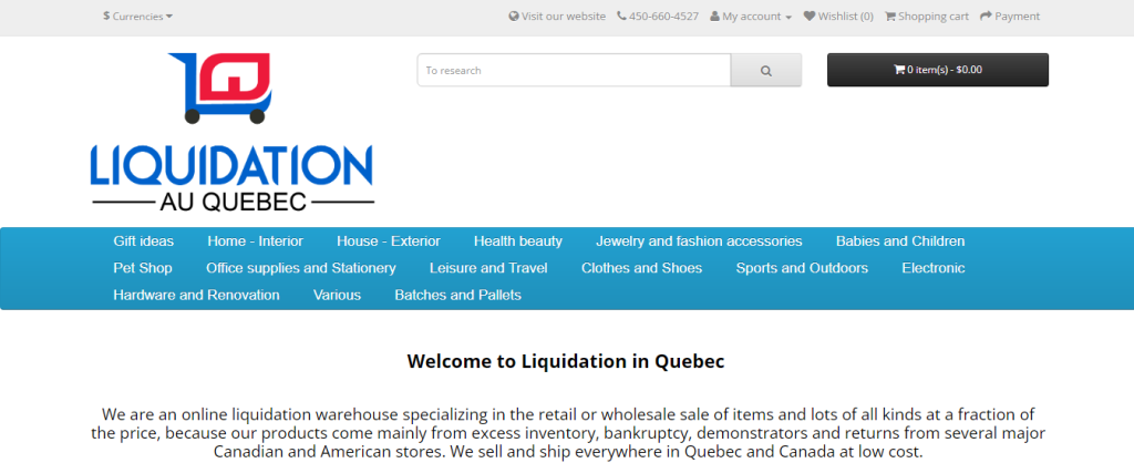 Liquidations Canada: Liquidation Store in Quebec City
