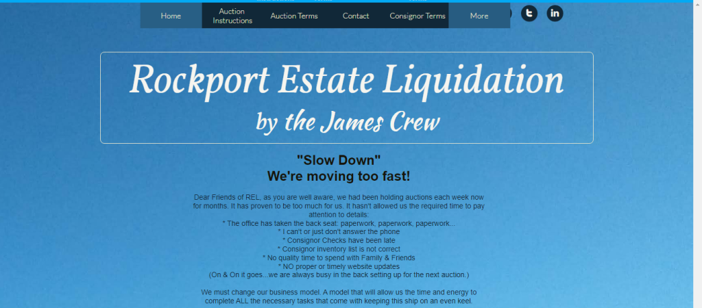 Rockport Estate Liquidation: Maine liquidators