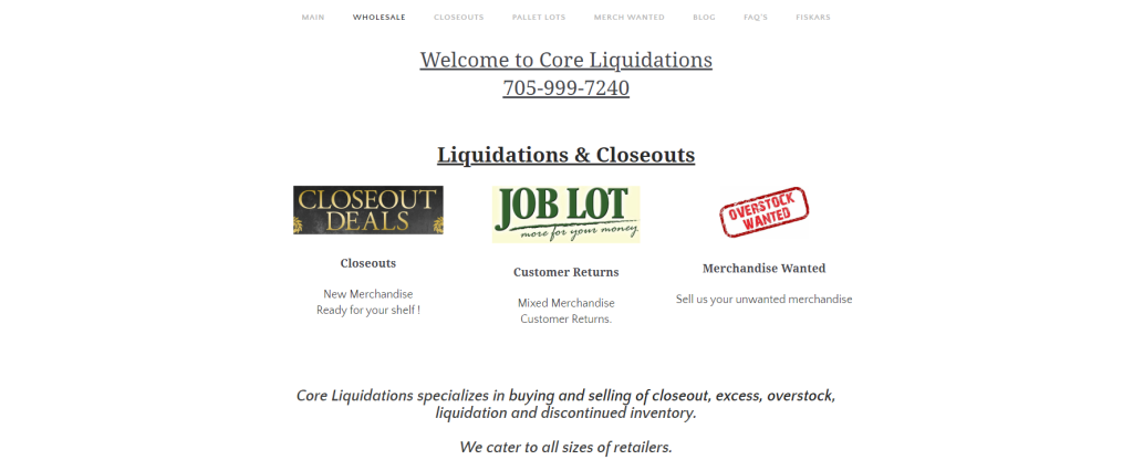 Core Liquidations: Liquidation Pallets Canada
