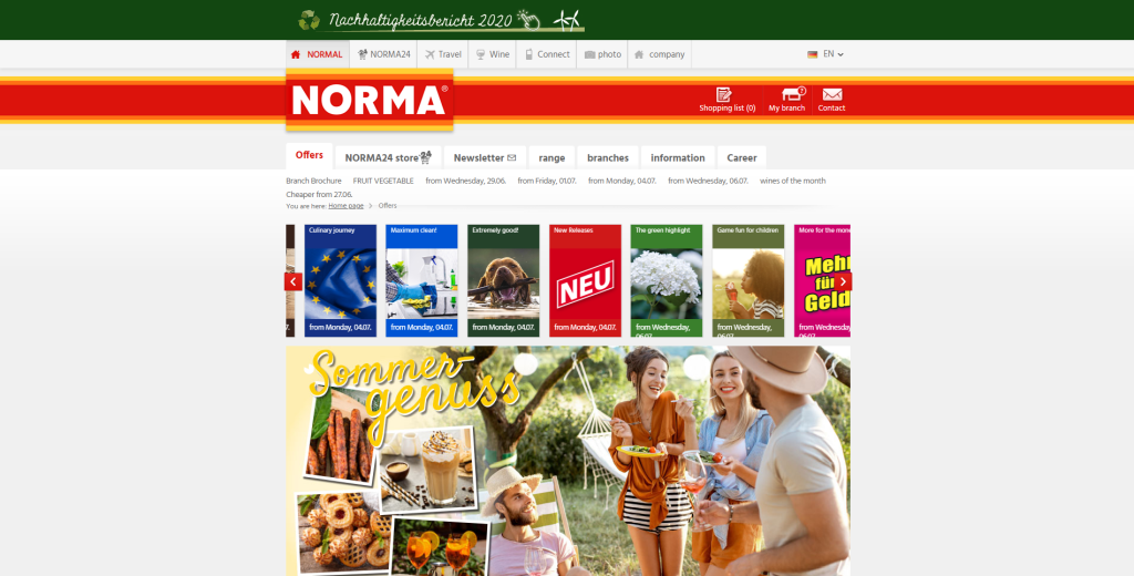 Norma- Liquidation Website Germany
