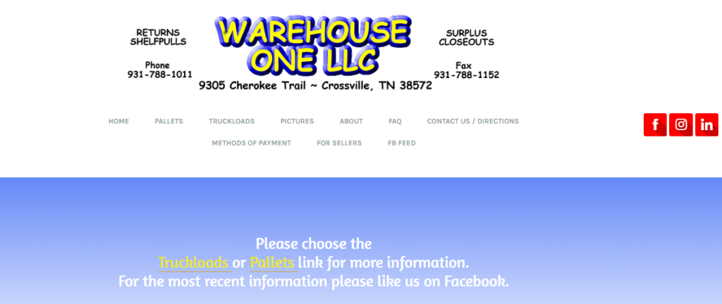 Warehouse One LLC - Liquidation Stores in Tennessee