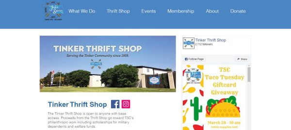 Tinker Thrift Shop - thrift stores okc
